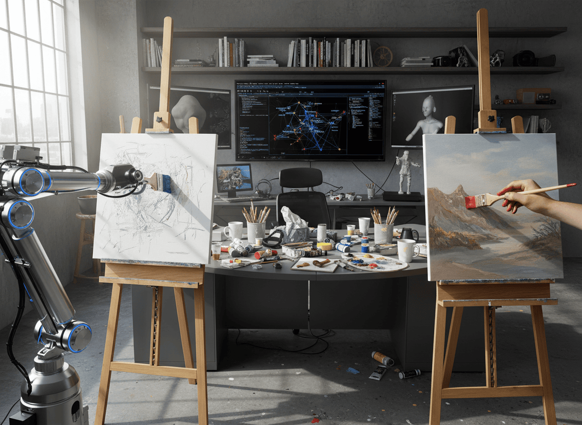 High-tech art and robotics studio for digital and traditional artists.